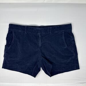 Athleta Corduroy Shorts‎ Womens Size 2 Mid Rise Navy Blue Summer Fall Casual